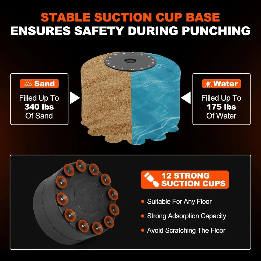 5 in 1 Adjustable Height Punching Bag with Stand Boxing