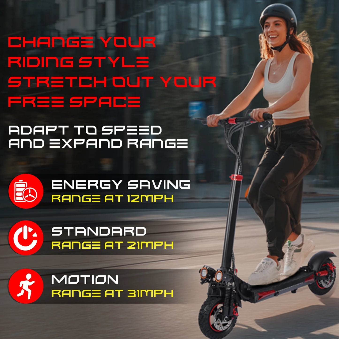 Electric Scooters1200W Brushless Motor Max Speed 34Mile