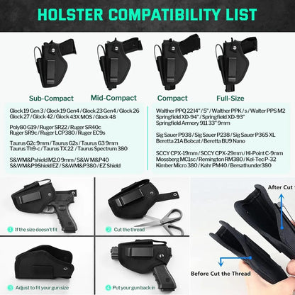 Concealed Carry Gun Holster Tactical Left/Right Hand Pistol