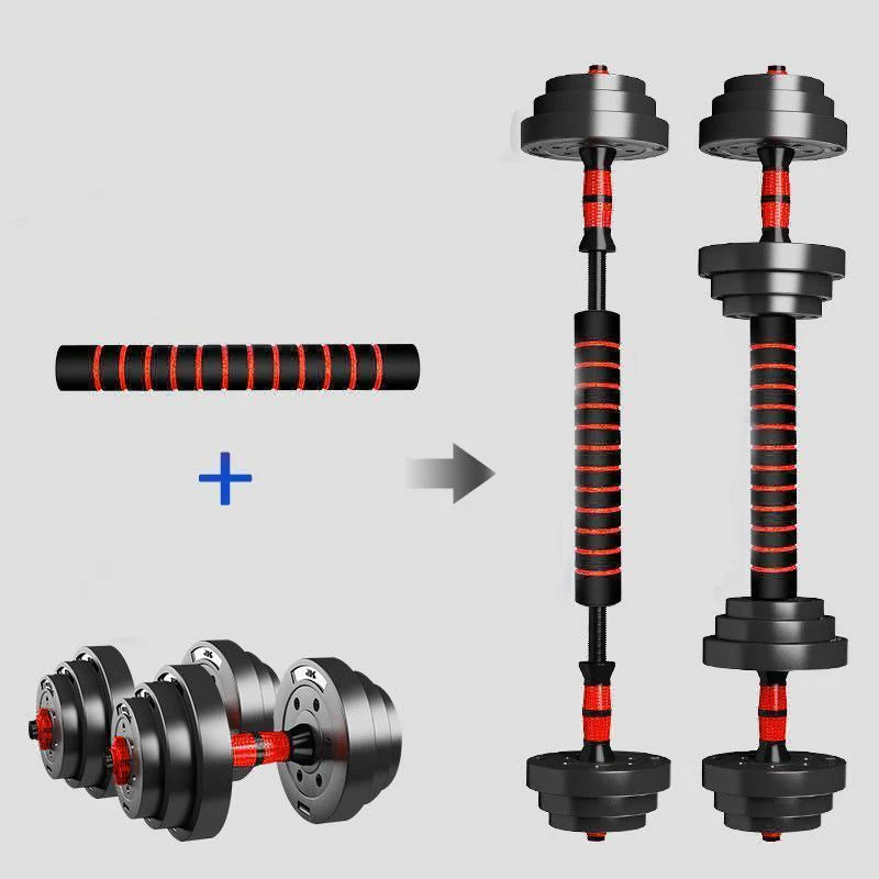 5-44lbs Adjustable Dumbbell to Barbell Set Home Gym