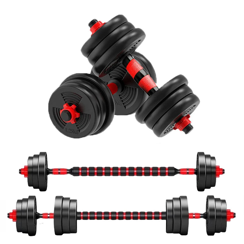 5-44lbs Adjustable Dumbbell to Barbell Set Home Gym