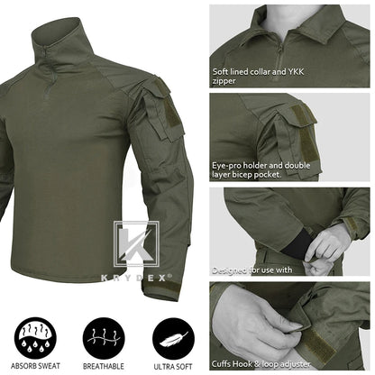Tactical Camouflage Shirt & Pants Kit Combat Uniform