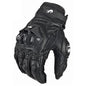 Motorcycle Gloves Genuine Leather  White Road Riding Team
