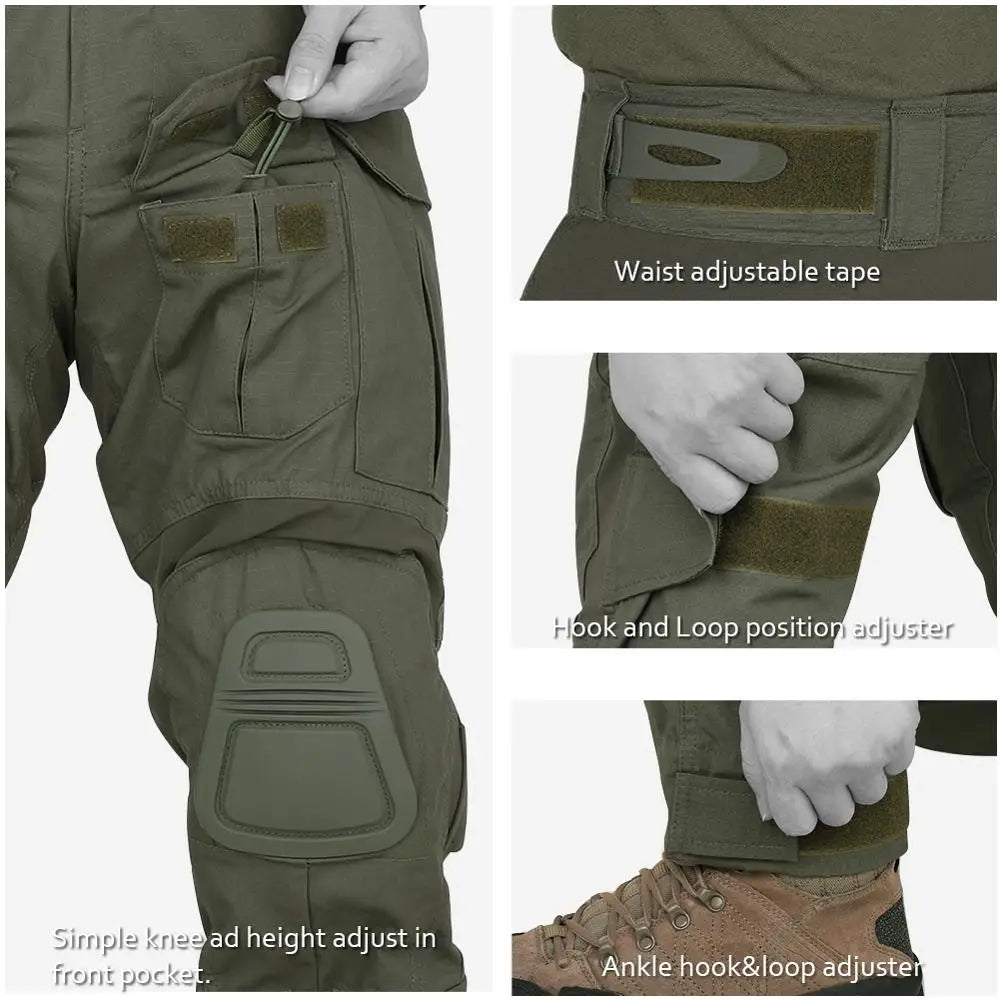Tactical Camouflage Shirt & Pants Kit Combat Uniform