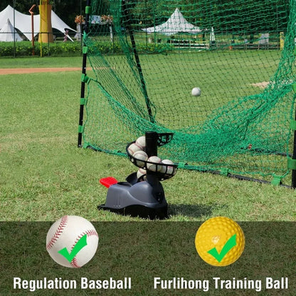 Baseball pitching
   Machine  Step On Paddle and Release