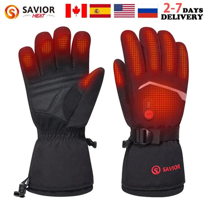 Heated leather Motorcycle Gloves 3 Shift Temperature Control