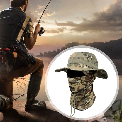 Boonie Hat Full Face Mask Set Wide Brim