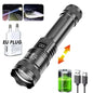 High-power Led Flashlight USB Rechargeable Torch