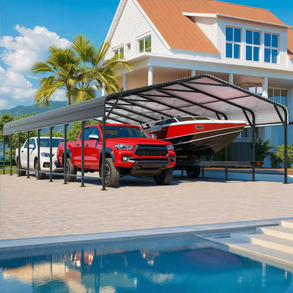 10x15~20x40FT Multi-Size Heavy Duty Garage Galvanized Car Shelter