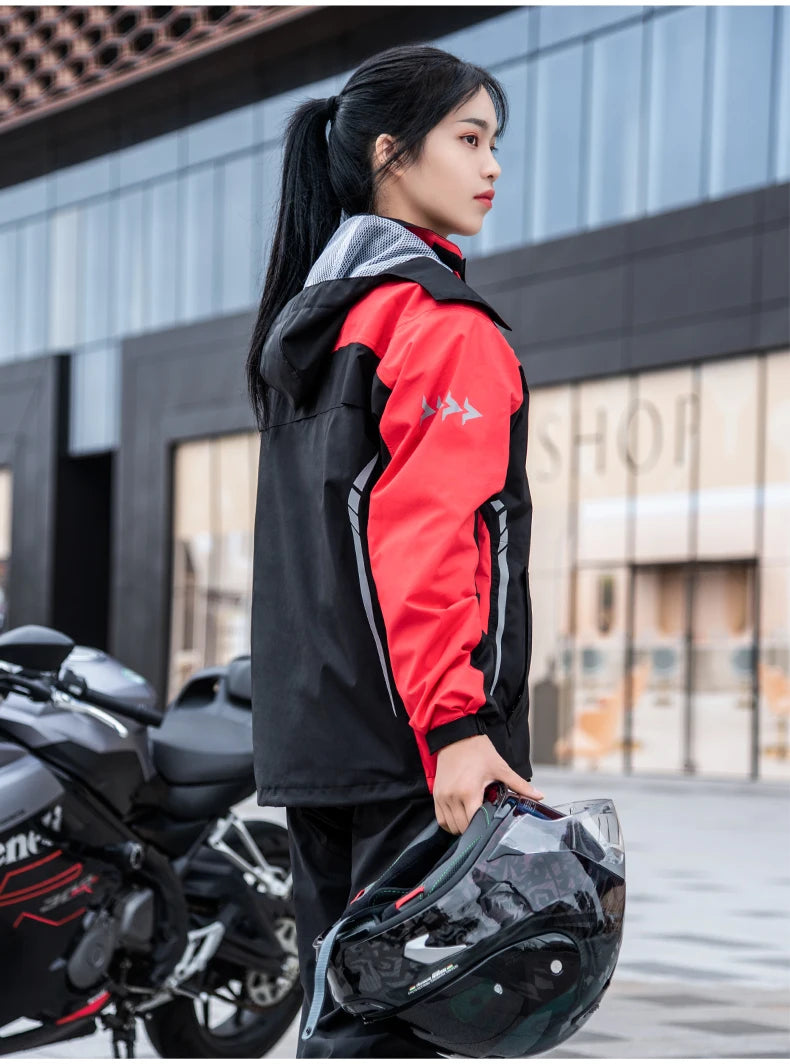 Waterproof Rain Gear Reflective  Rain Coats Lightweight