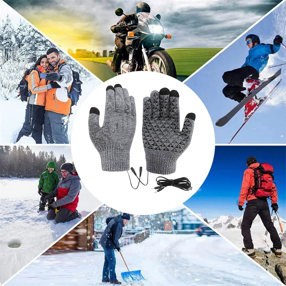 Electric  USB Heated Gloves Riding Skiing (no battery)
