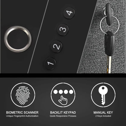 Handgun pistol Safe fingerprint scanner to unlock
