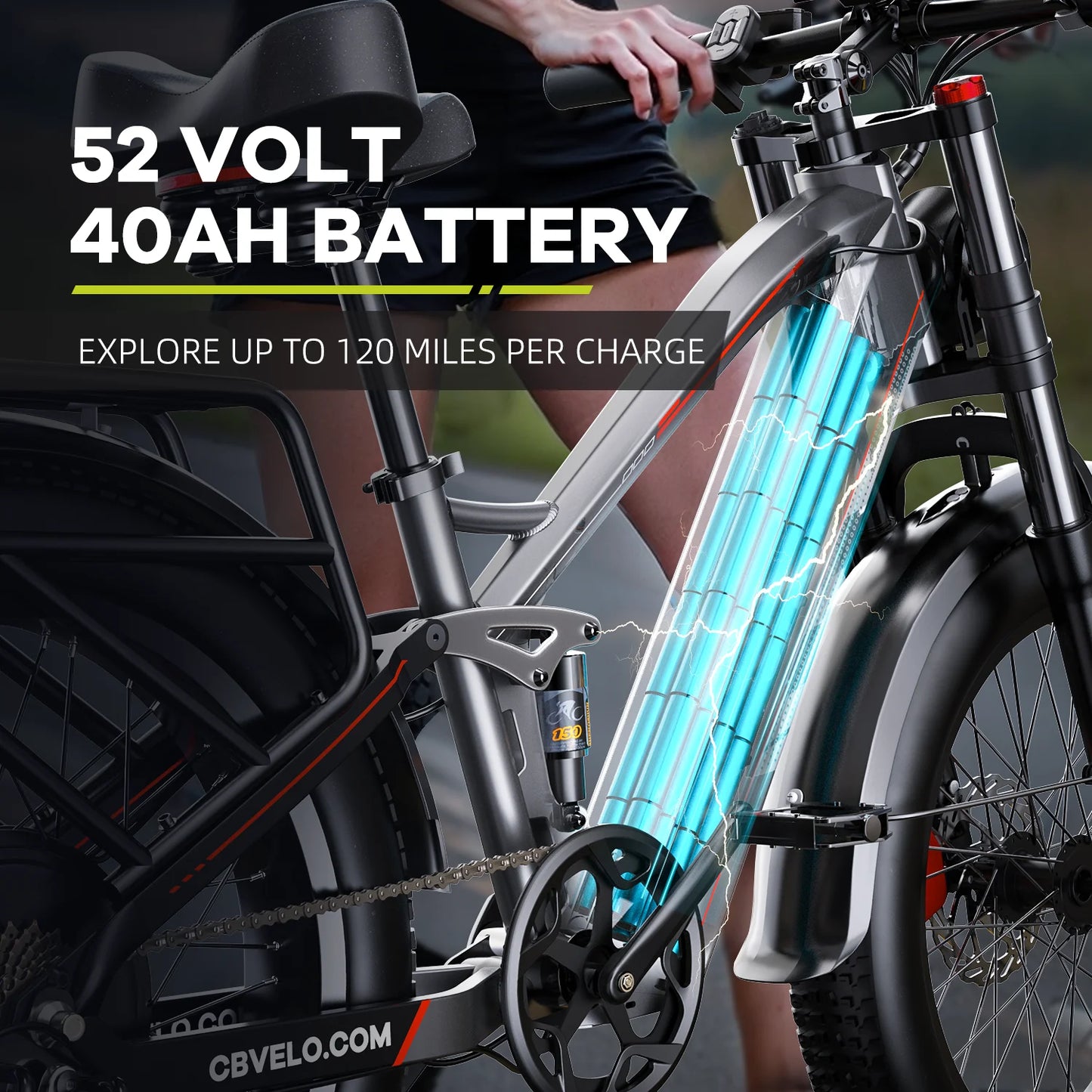 26" fat tire ebike 5000W , 150 Mile battery ,with warrenty