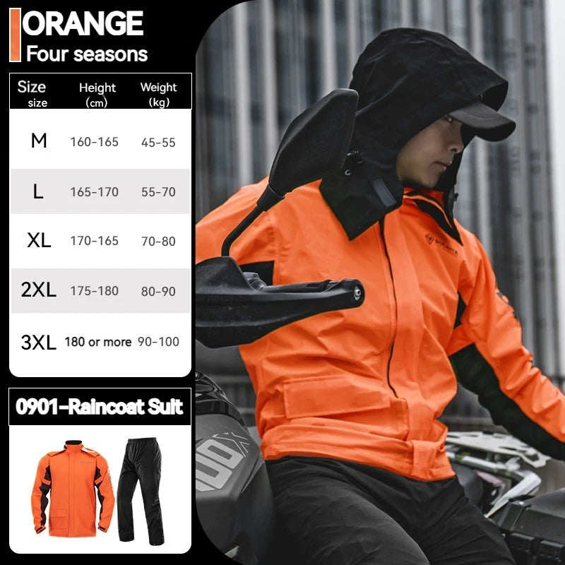 Waterproof Rain Gear Reflective  Rain Coats Lightweight