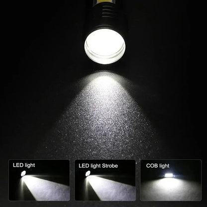 Portable Rechargeable LED Flashlight with Side Light