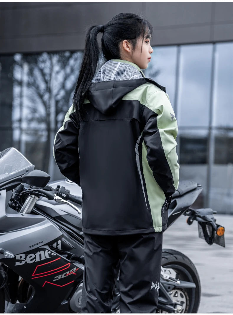 Waterproof Rain Gear Reflective  Rain Coats Lightweight