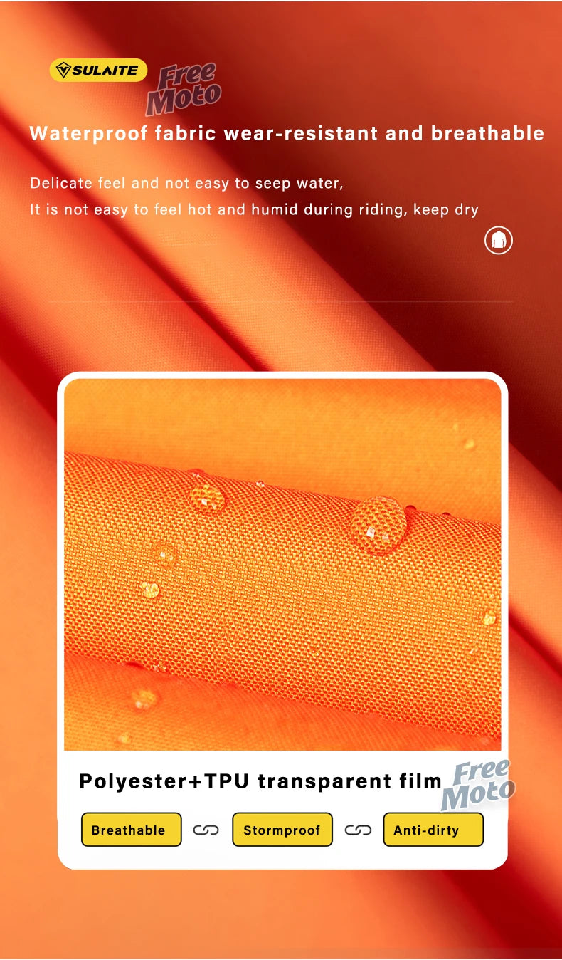 Waterproof Rain Gear Reflective  Rain Coats Lightweight