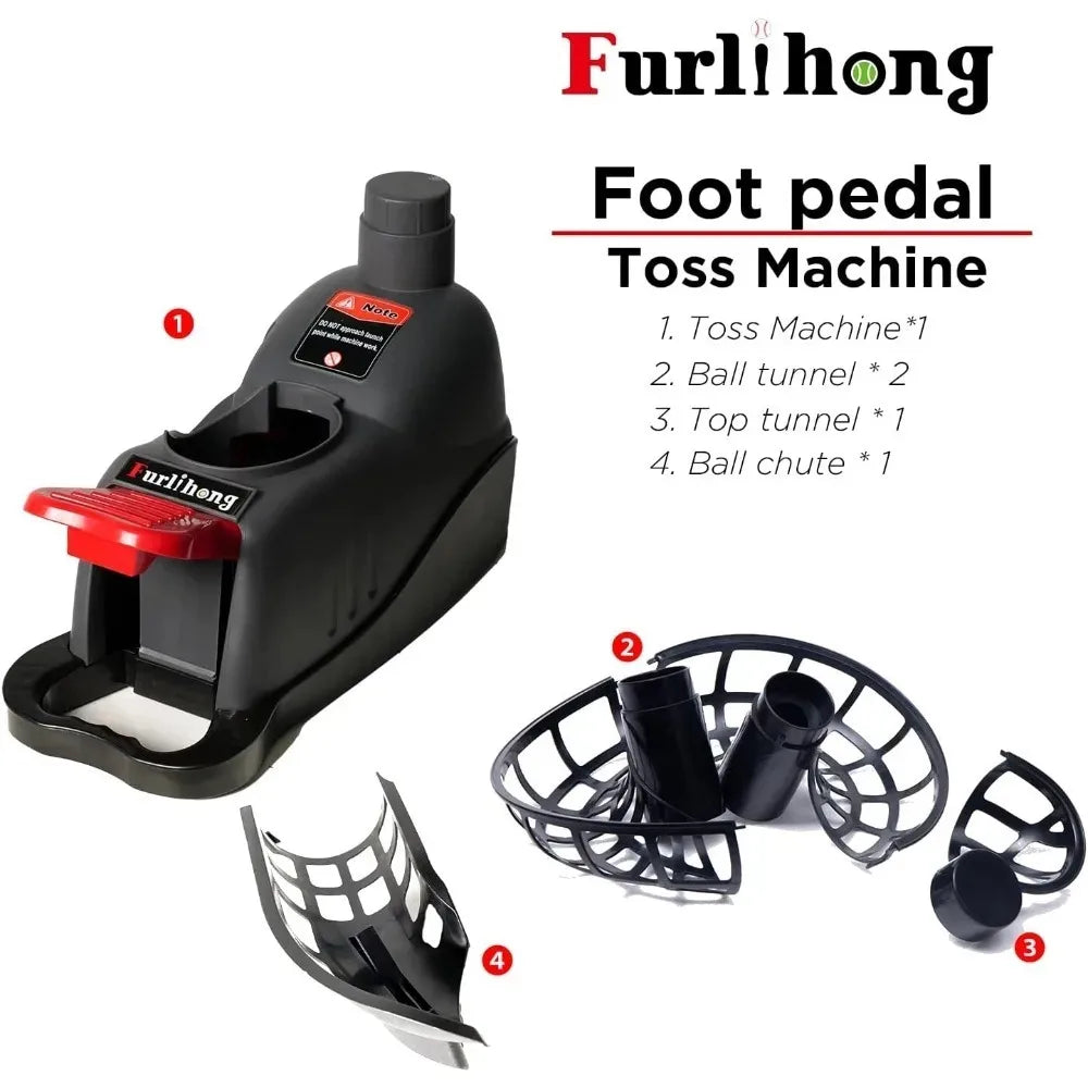Baseball pitching
   Machine  Step On Paddle and Release