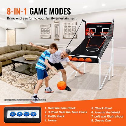 Foldable Basketball Arcade Game  8 Game Modes