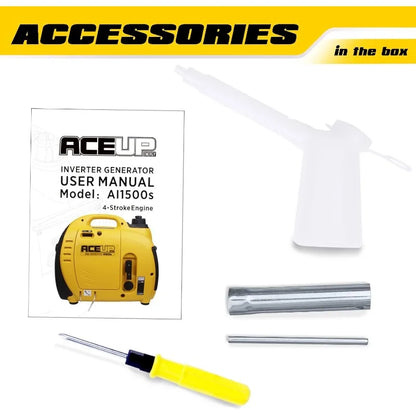 1500 Watt Portable Inverter Generator, Gas Generator Ultra- Quiet