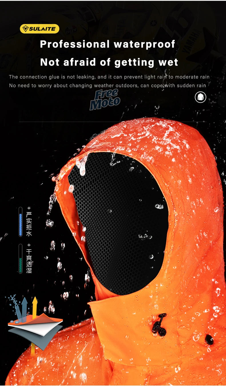 Waterproof Rain Gear Reflective  Rain Coats Lightweight