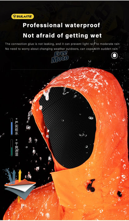 Waterproof Rain Gear Reflective  Rain Coats Lightweight