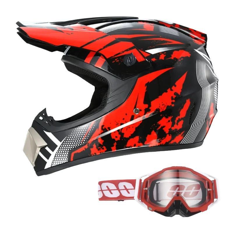 DOT/ECE Motocross Helmet Kit - includes goggles , gloves