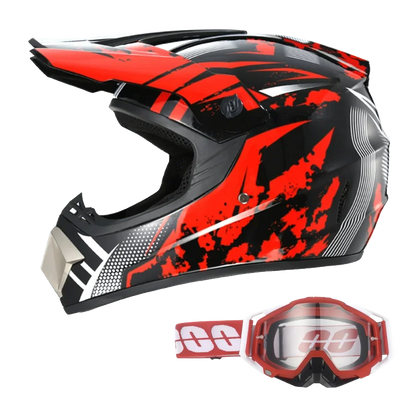 DOT/ECE Motocross Helmet Kit - includes goggles , gloves