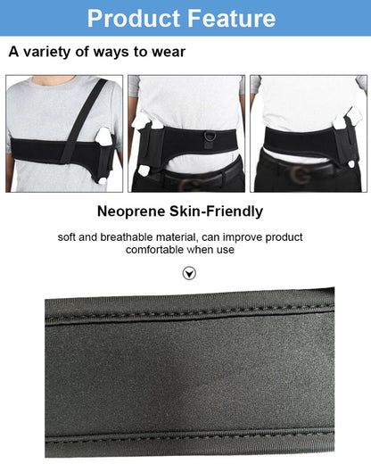 Rubber Gun Holster Concealed Underarm  Single Shoulder