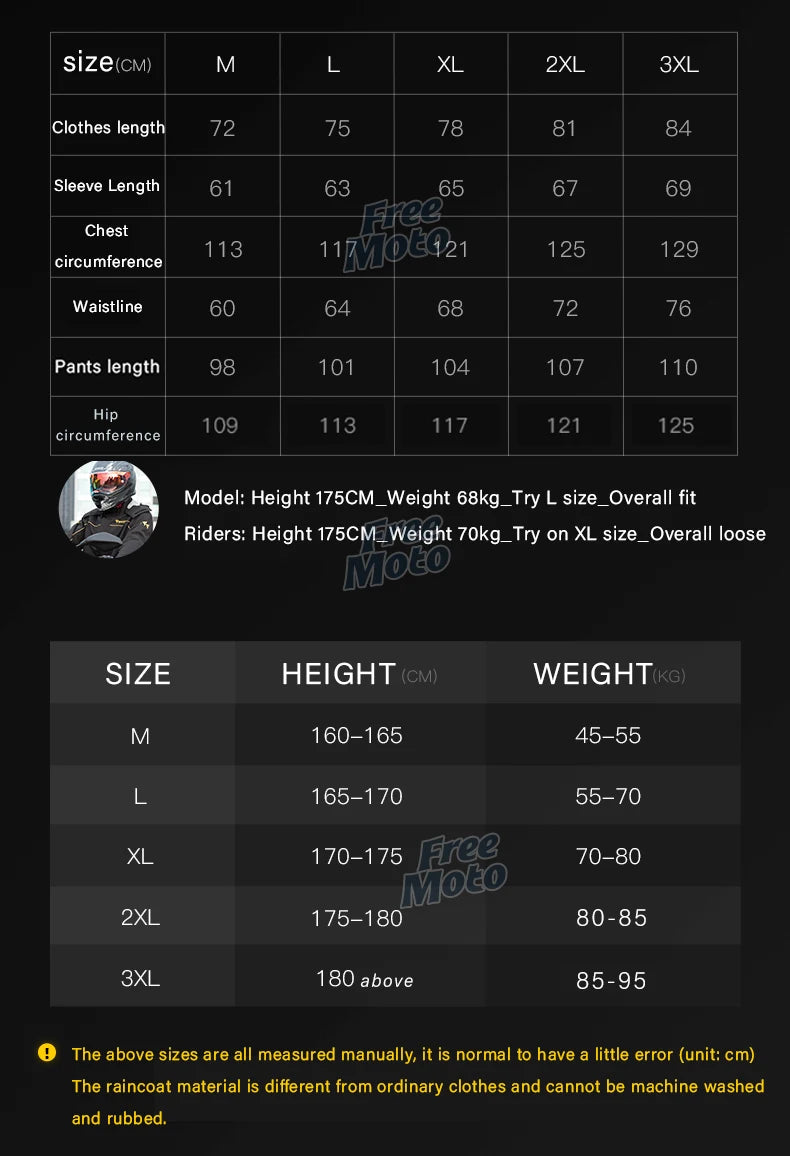 Waterproof Rain Gear Reflective  Rain Coats Lightweight