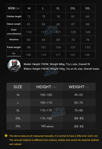 Waterproof Rain Gear Reflective  Rain Coats Lightweight