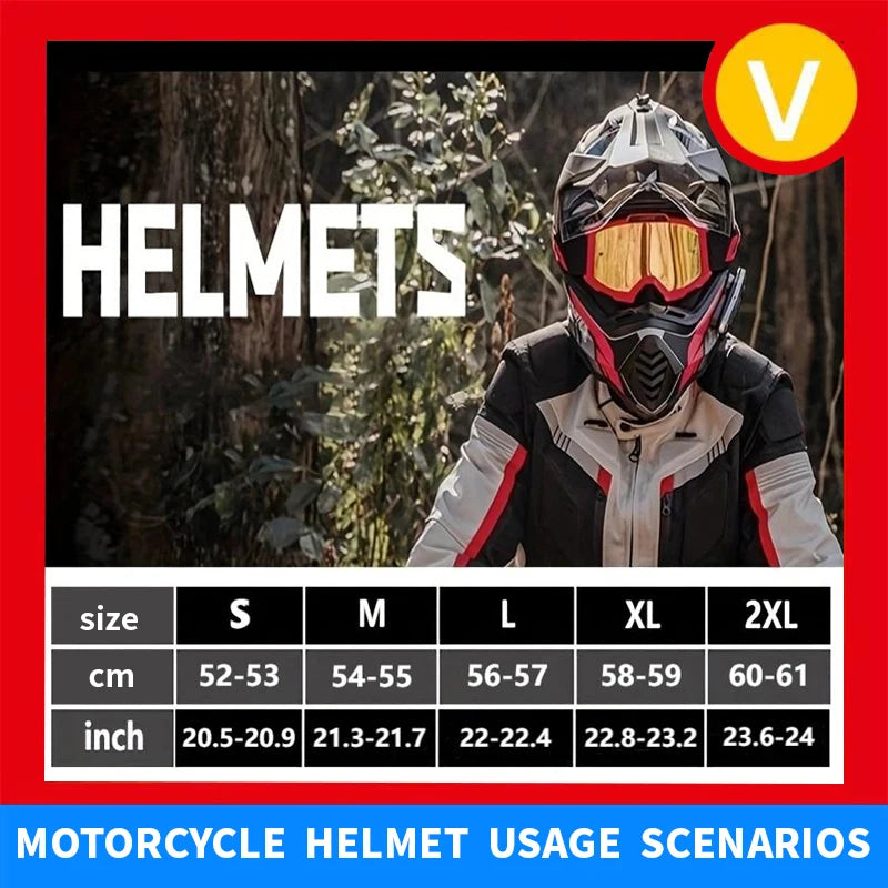Full Face Motorcycle Helmet with 3 Piece Gift