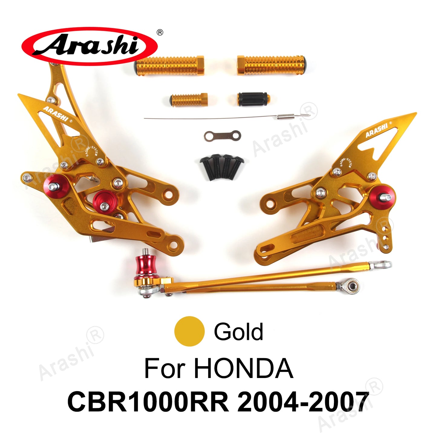 1 Set For HONDA CBR1000RR 2004 - 2020 CNC Adjustable set rear  Foot Peg CBR1000 CBR 1000 RR 2008 2009 2010 2011