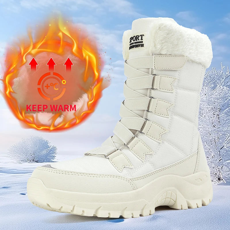 2025 Woman Winter Snow Boots Warm Boots Velvet Inside