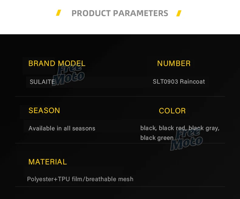 Waterproof Rain Gear Reflective  Rain Coats Lightweight