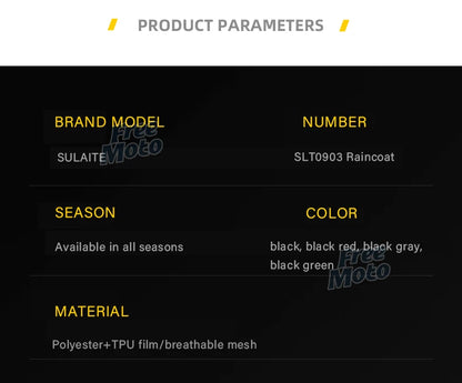 Waterproof Rain Gear Reflective  Rain Coats Lightweight