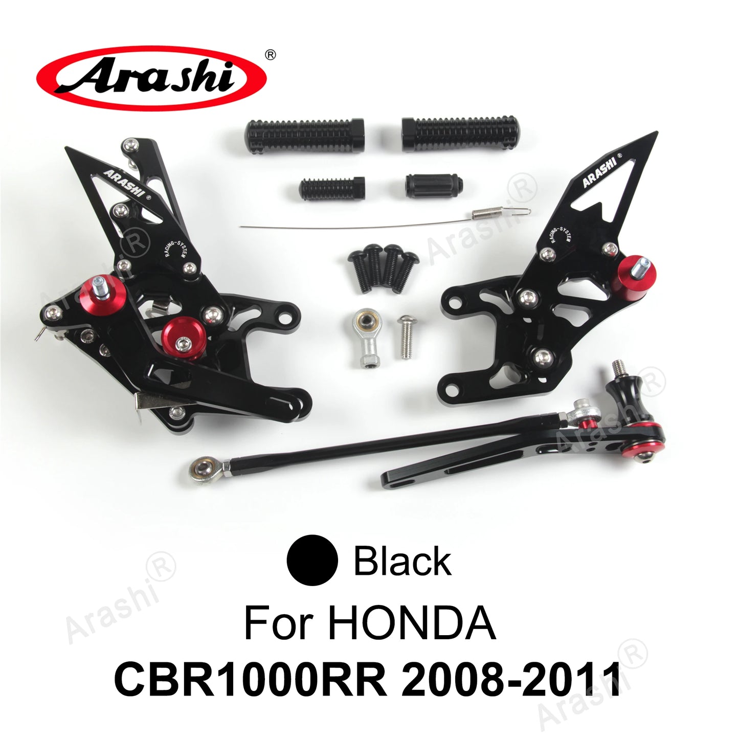 1 Set For HONDA CBR1000RR 2004 - 2020 CNC Adjustable set rear  Foot Peg CBR1000 CBR 1000 RR 2008 2009 2010 2011