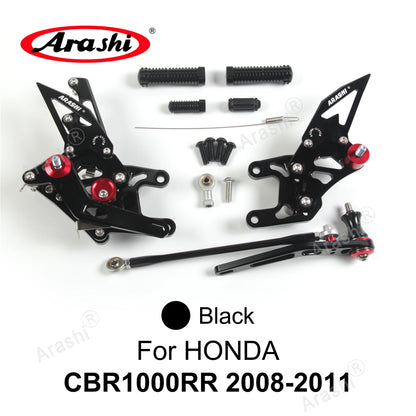 1 Set For HONDA CBR1000RR 2004 - 2020 CNC Adjustable set rear  Foot Peg CBR1000 CBR 1000 RR 2008 2009 2010 2011