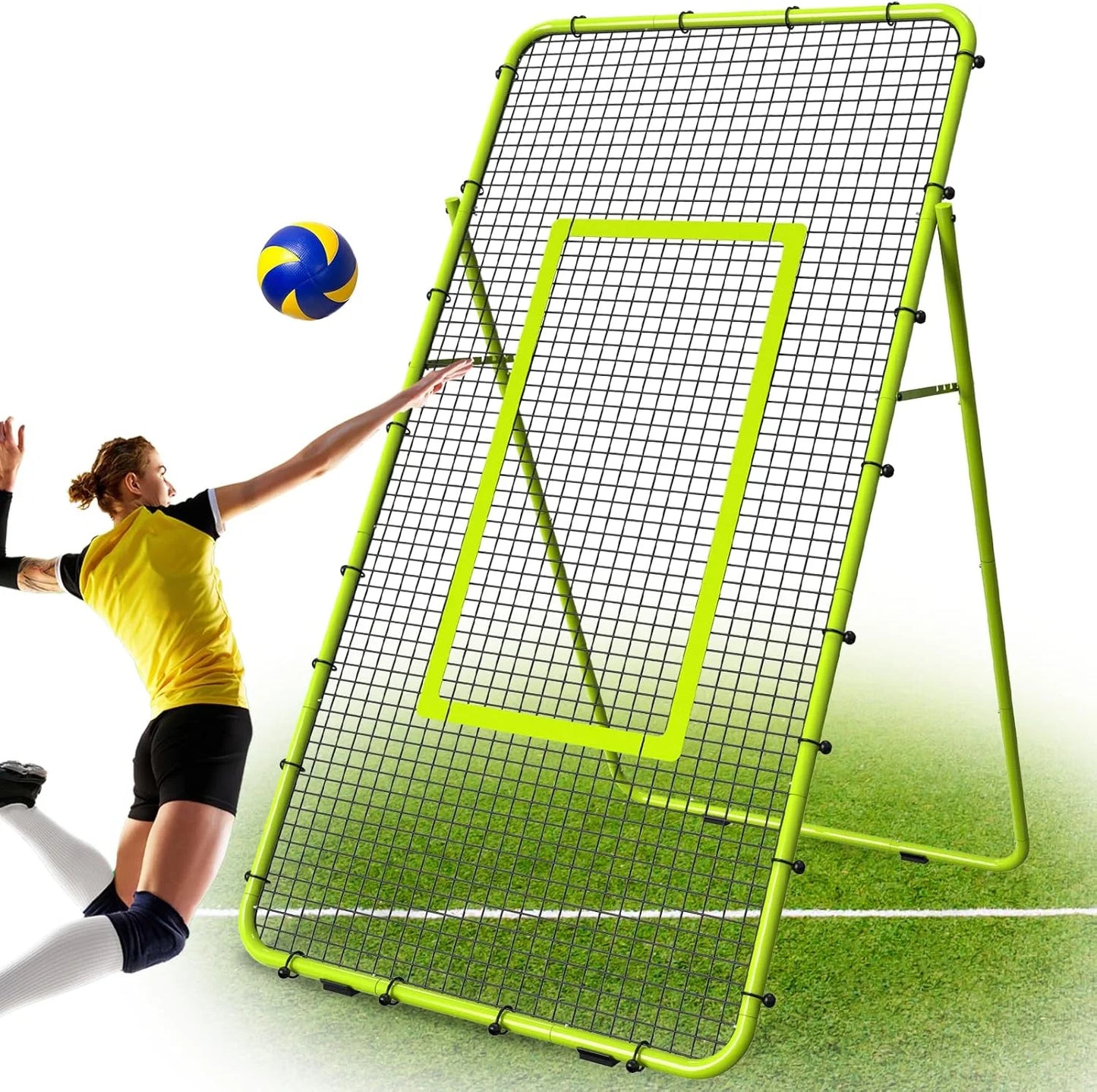 Adjustable 7x4ft  Multi-Sport Rebounder for , Backyard Hitting & Serving Practice