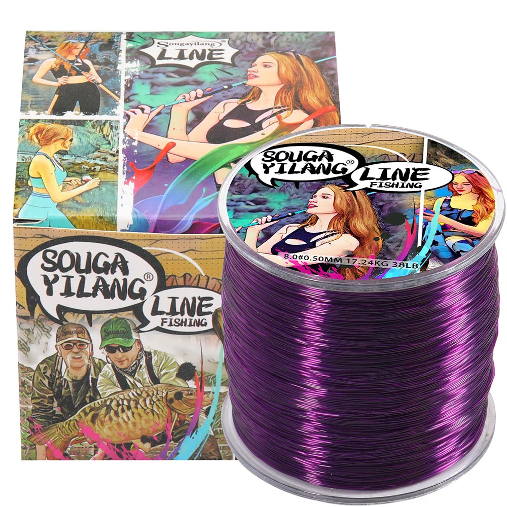 100m 500m Nylon Fishing Line  Super Strong Monofilament for salt or fresh water