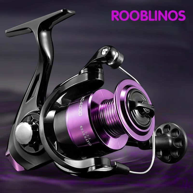 XC Spinning Reel 1000-5000 - 5.2:1 Gear Ratio, Lightweight Graphite Body