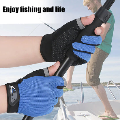 Winter Fishing Gloves 2 Cut Fingers Sport Cycling