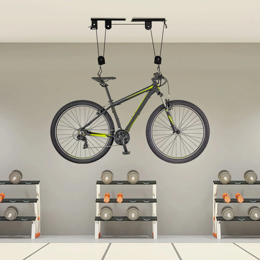 Bike Hoist for Garage Ceiling Mount Pulley System