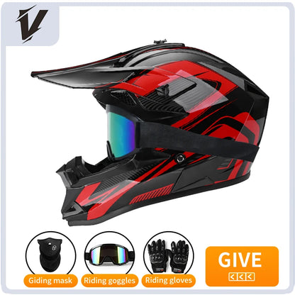 Full Face Motorcycle Helmet with 3 Piece Gift