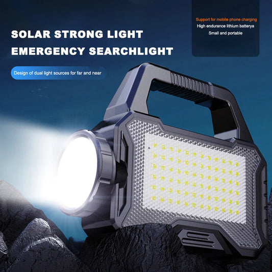 Solar Lantern Type C Rechargeable  Powerful  Spotlight Waterproof