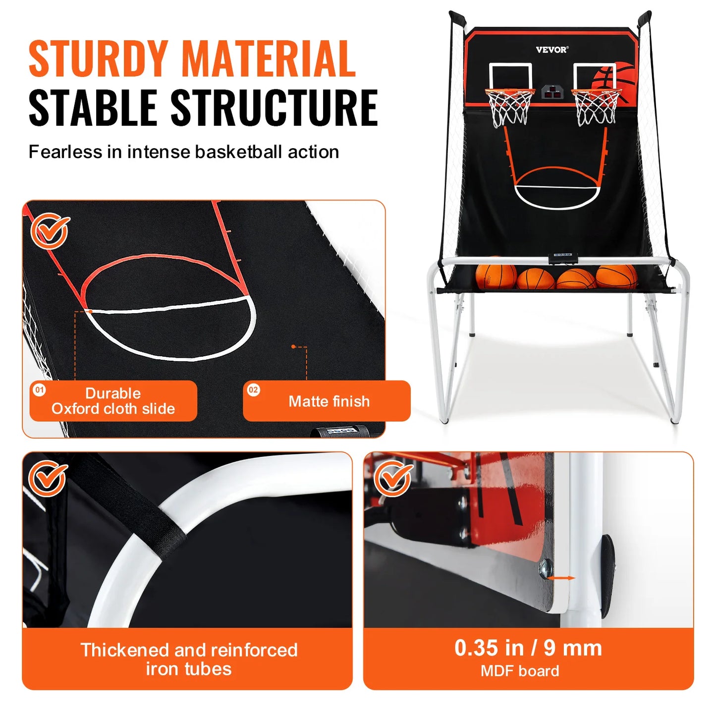 Foldable Basketball Arcade Game  8 Game Modes