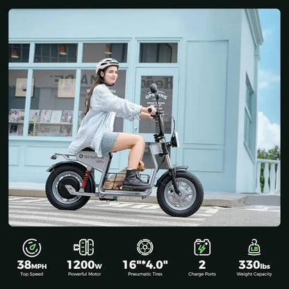 2025 Electric Scooter Adults, 21/38 MPH Top Speed & 28/43 Miles Range