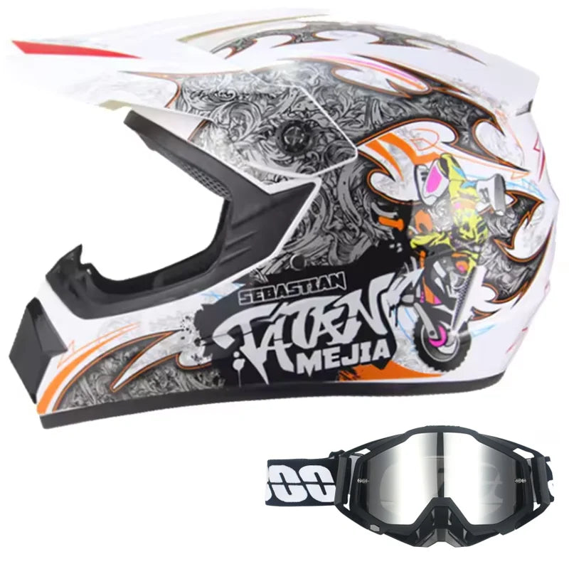 DOT/ECE Motocross Helmet Kit - includes goggles , gloves