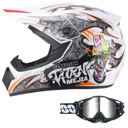 DOT/ECE Motocross Helmet Kit - includes goggles , gloves