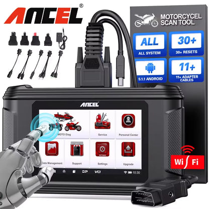 2025 ANCEL MT500 Motorcycle All System Diagnostic Scan Tool OBD2  for BMW HONDA YAMAHA TRIUMPH DUCATI KTM SUZUKI